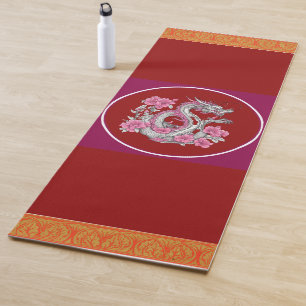 Flower Dragon Yoga Mat