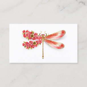 Flower dragonfly with jewellery sakura business card