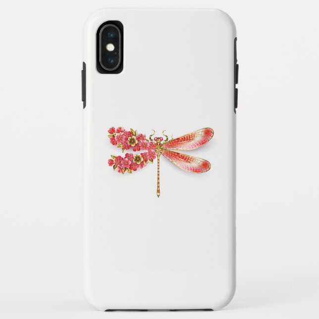 Flower dragonfly with jewellery sakura Case-Mate iPhone case (Back)