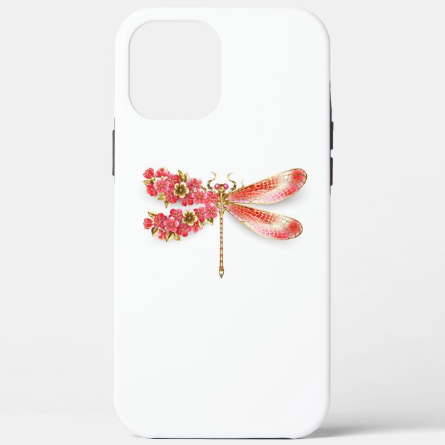 Flower dragonfly with jewellery sakura Case-Mate iPhone case (Back)