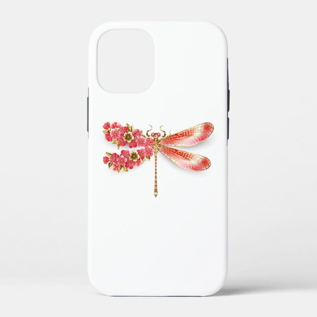 Flower dragonfly with jewellery sakura Case-Mate iPhone case (Back)