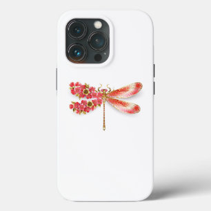 Flower dragonfly with jewellery sakura iPhone 13 pro case