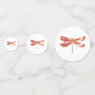 Flower dragonfly with jewellery sakura confetti