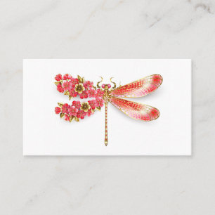 Flower dragonfly with jewellery sakura discount card