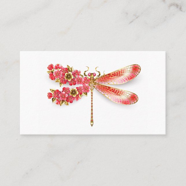 Flower dragonfly with jewellery sakura discount card (Front)