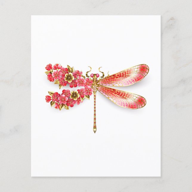 Flower dragonfly with jewellery sakura flyer (Front)