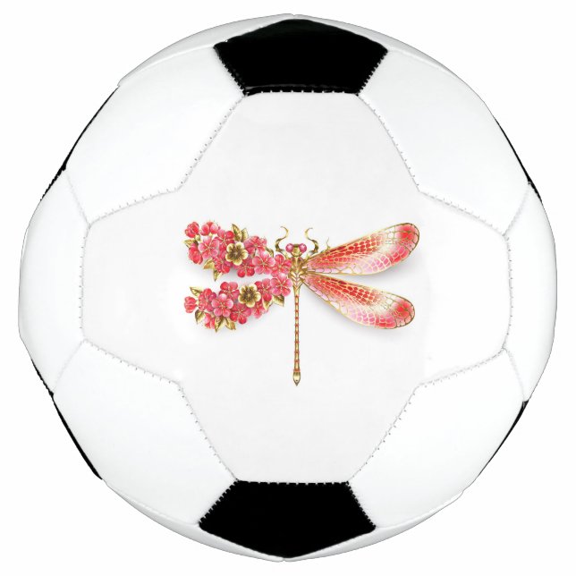 Flower dragonfly with jewellery sakura football (Front)