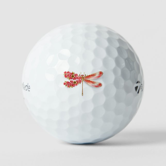 Flower dragonfly with jewellery sakura golf balls (Front)