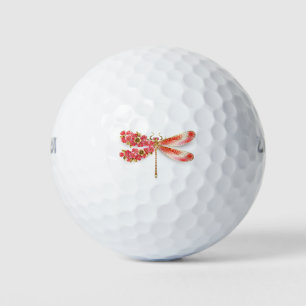 Flower dragonfly with jewellery sakura golf balls