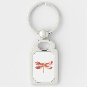 Flower dragonfly with jewellery sakura key ring