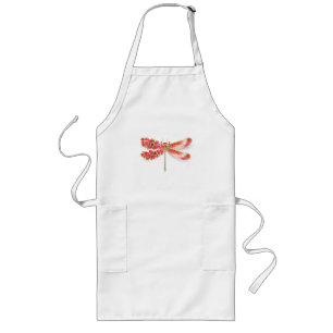 Flower dragonfly with jewellery sakura long apron