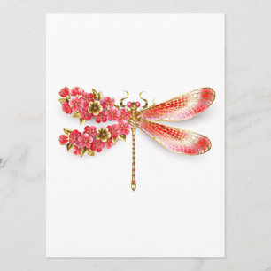 Flower dragonfly with jewellery sakura menu