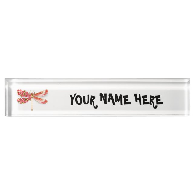 Flower dragonfly with jewellery sakura nameplate (Front)