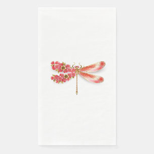 Flower dragonfly with jewellery sakura napkin