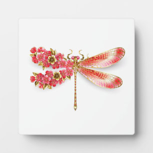 Flower dragonfly with jewellery sakura plaque