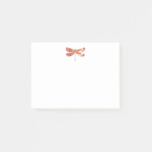 Flower dragonfly with jewellery sakura post-it notes