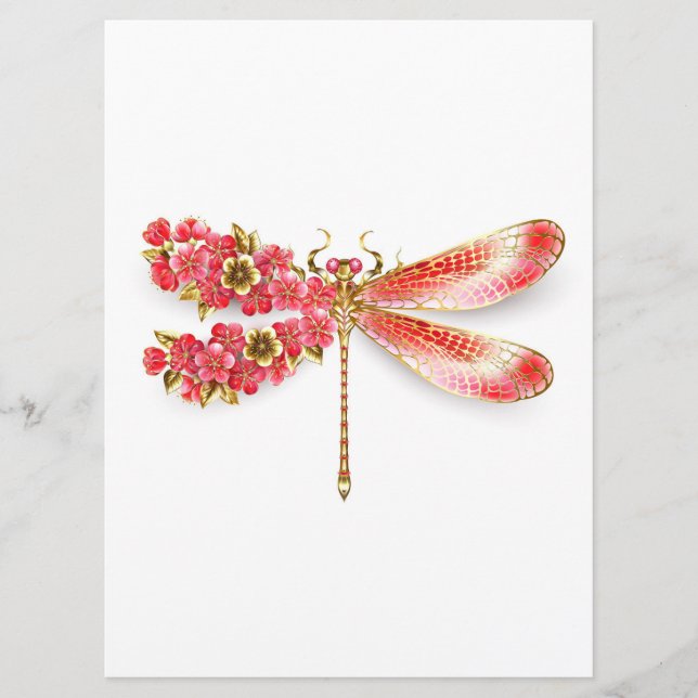 Flower dragonfly with jewellery sakura programme (Front)