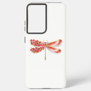 Flower dragonfly with jewellery sakura samsung galaxy case