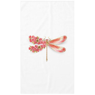 Flower dragonfly with jewellery sakura tablecloth