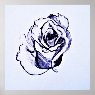 Flower drawing poster