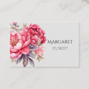 flower drawing watercolor bouquet business card