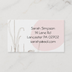 flower drawn business cards