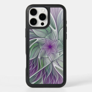 Flower Dream, Abstract Purple Green Fractal Art