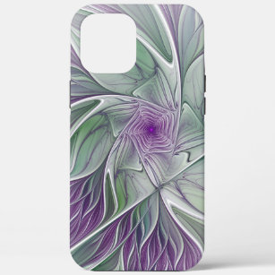 Flower Dream, Abstract Purple Green Fractal Art Case-Mate iPhone Case