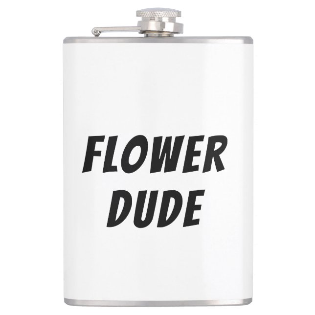 Flower Dude Hip Flask (Front)