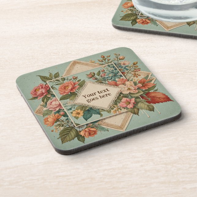 Flower editable coaster (Left Side)