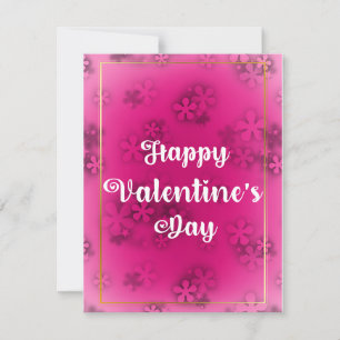 Flower Elegance Happy Valentine's Day Greetings  Holiday Card