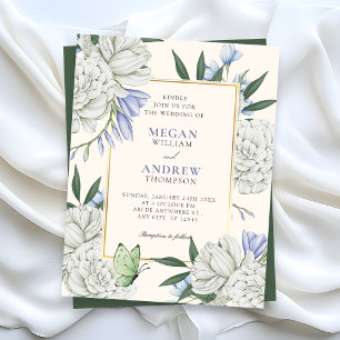 Flower elegant wedding invitation
