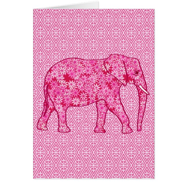 Flower elephant - fuchsia pink (Front)
