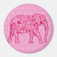 Flower elephant - fuchsia pink