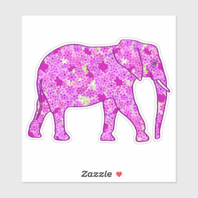 Flower Elephant, Orchid and Magenta (Sheet)