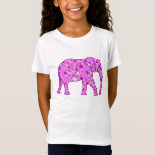Flower elephant - orchid and magenta T-Shirt