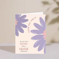 Flower Employee Staff Appreciation Thank You Card