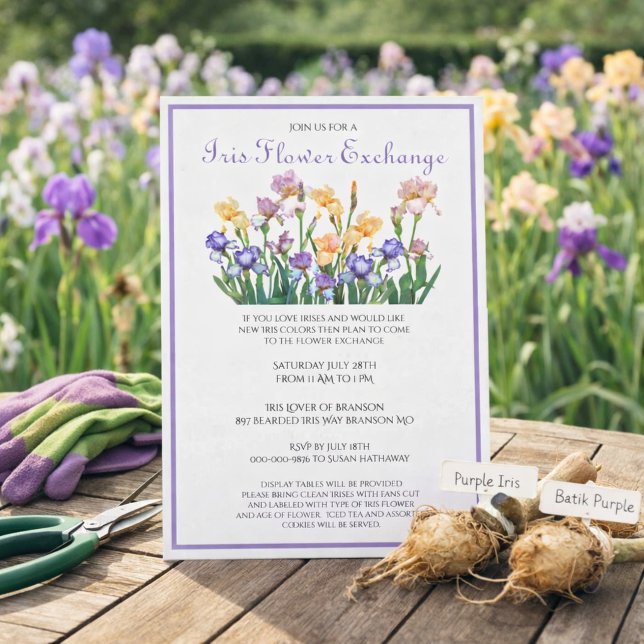 Flower Exchange Iris Bulbs  Invitation (Creator Uploaded)