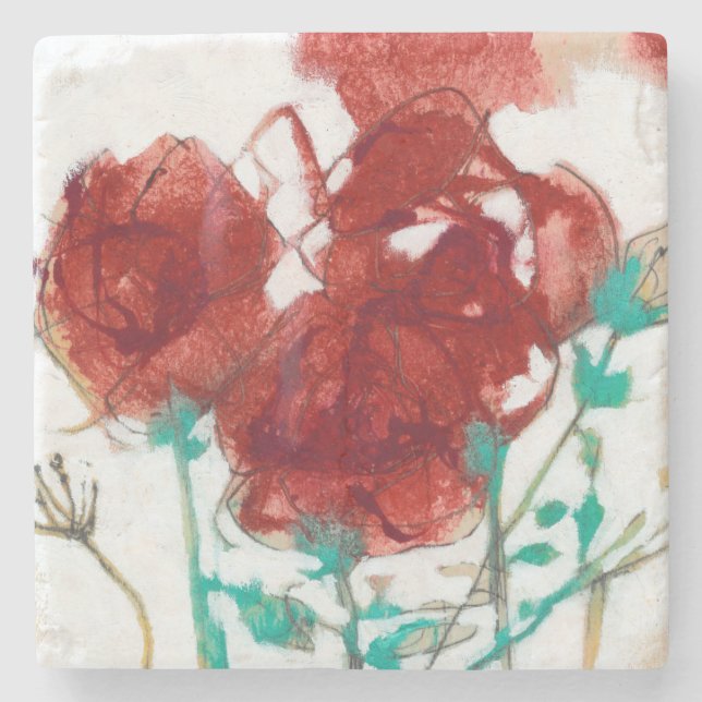 Flower Expression I Stone Coaster (Front)