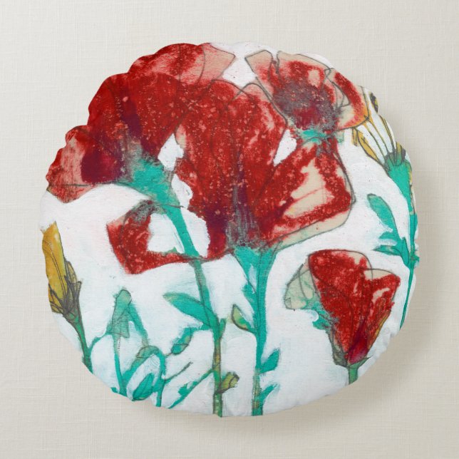 Flower Expression II Round Cushion (Front)