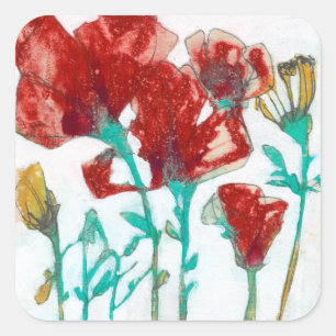 Flower Expression II Square Sticker