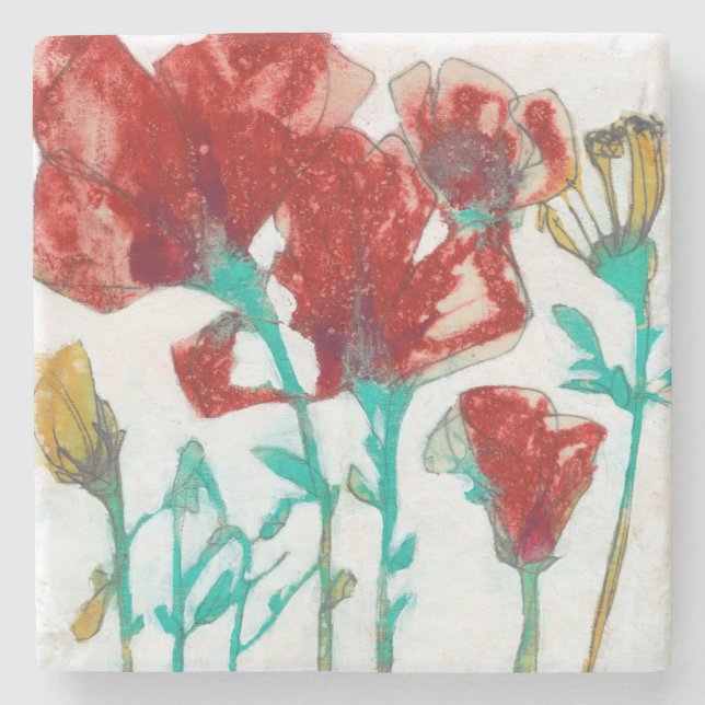 Flower Expression II Stone Coaster (Front)
