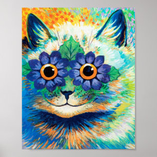 Flower Eyes Cat, Louis Wain Poster