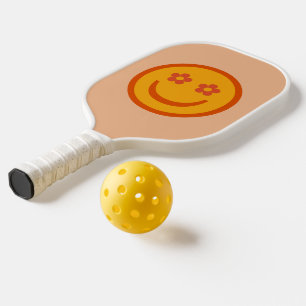 Flower Eyes Happy Face Pickleball Paddle