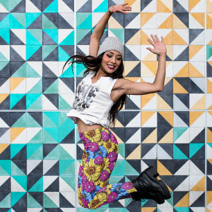 Flower Faces leggings – Pretty