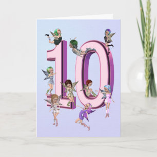 Flower fairies 10th birthday card