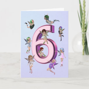 Flower fairies 6th birthday card