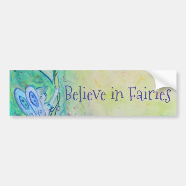 Flower Fairies Garden Art Custom Bumper Sticker (Front)