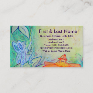 Flower Fairies Garden Art Custom Business Cards