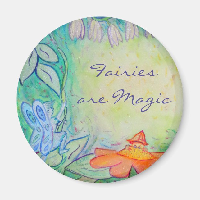 Flower Fairies Garden Custom Refrigerator Magnets (Front)